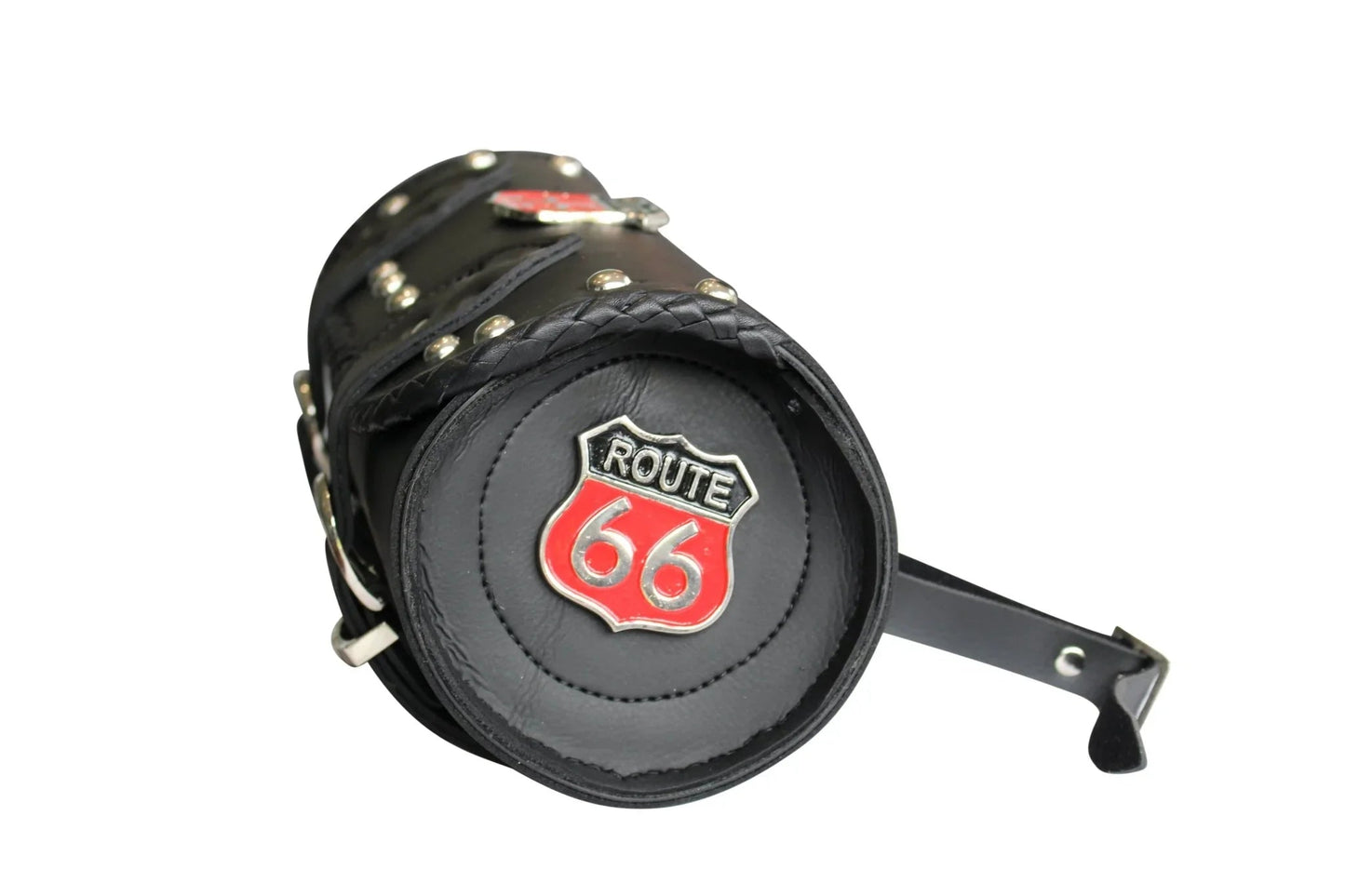 Mens Motorcycle Tool Bag – 1093 Route66 Studded Black Leather