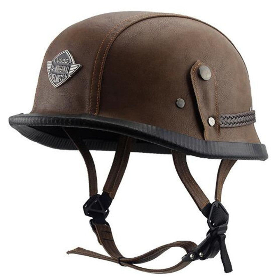Motorcycle Helmet, Electric Bike Helmet, Leather Steel Helmet