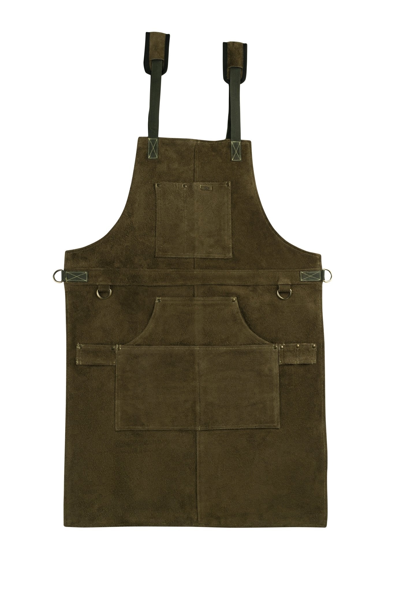 Cowhide Leather Tool Apron – Heavy-Duty, Heat-Resistant, 6 Pockets