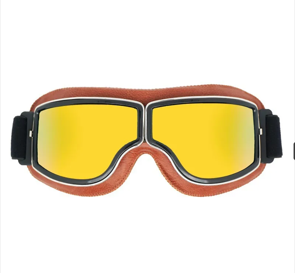 Vintage Aviator Goggles – Black Leather Edition