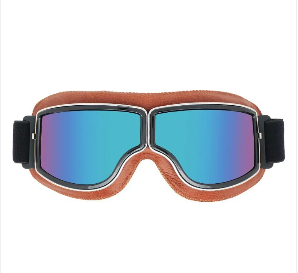 Vintage Aviator Goggles – Black Leather Edition