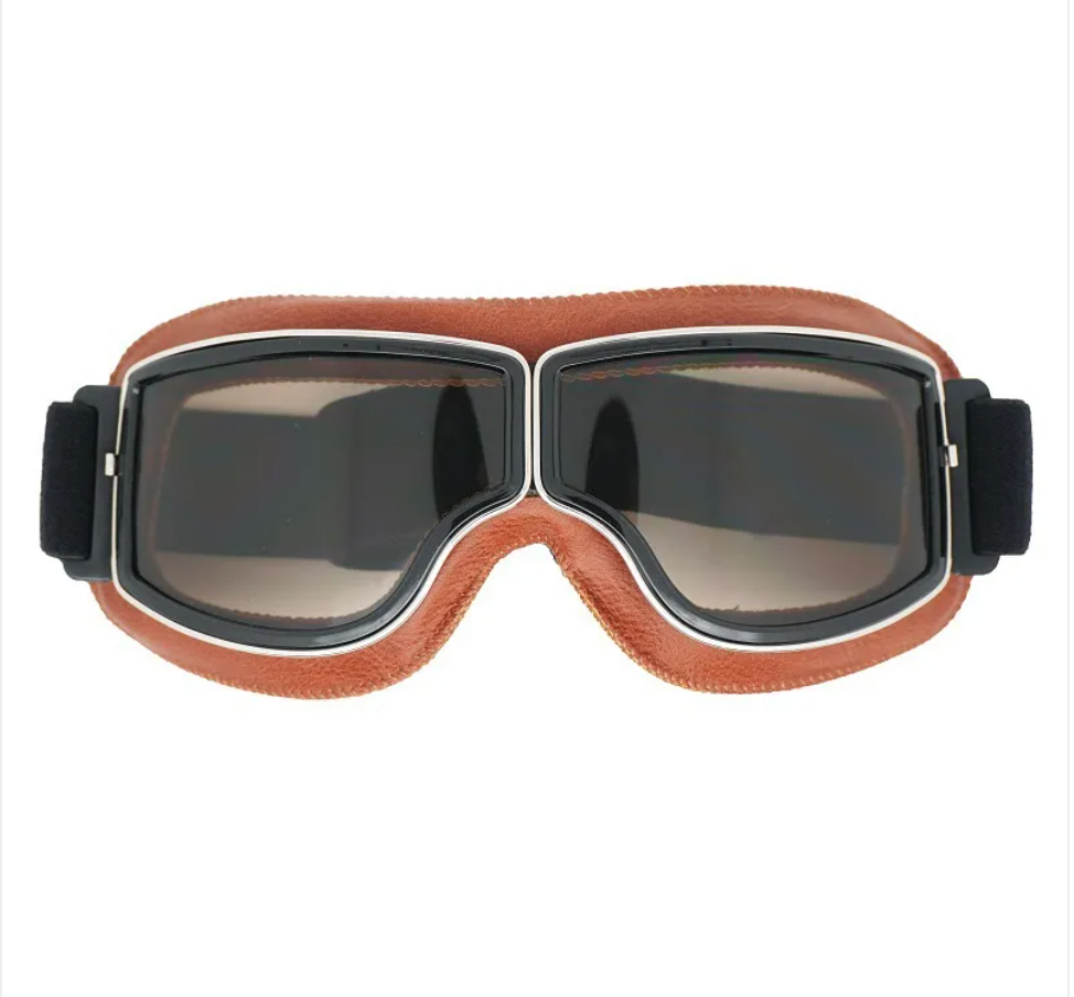 Vintage Aviator Goggles – Black Leather Edition