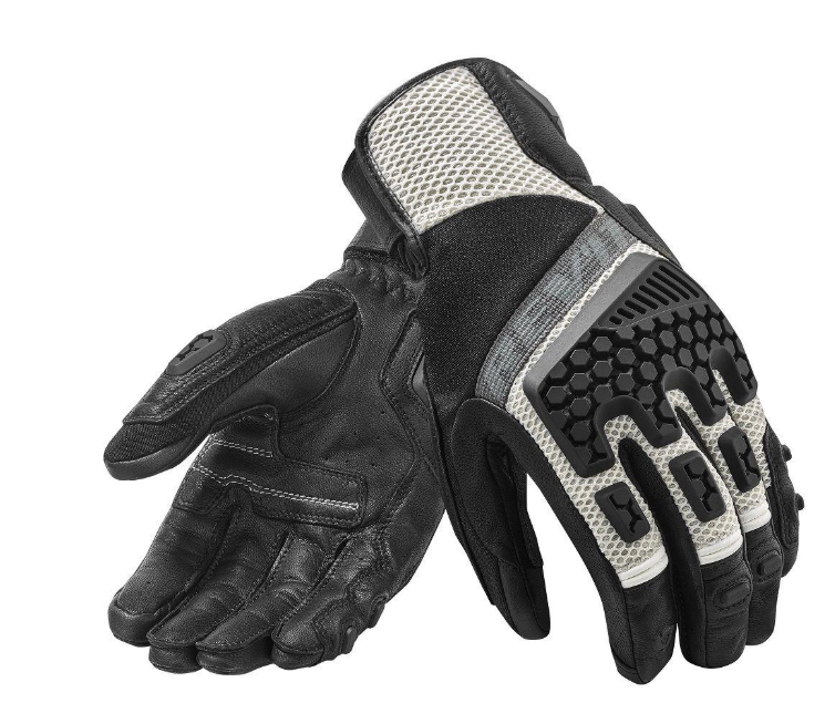 Black Sheepskin Desert Pro Motorcycle Riding Gloves