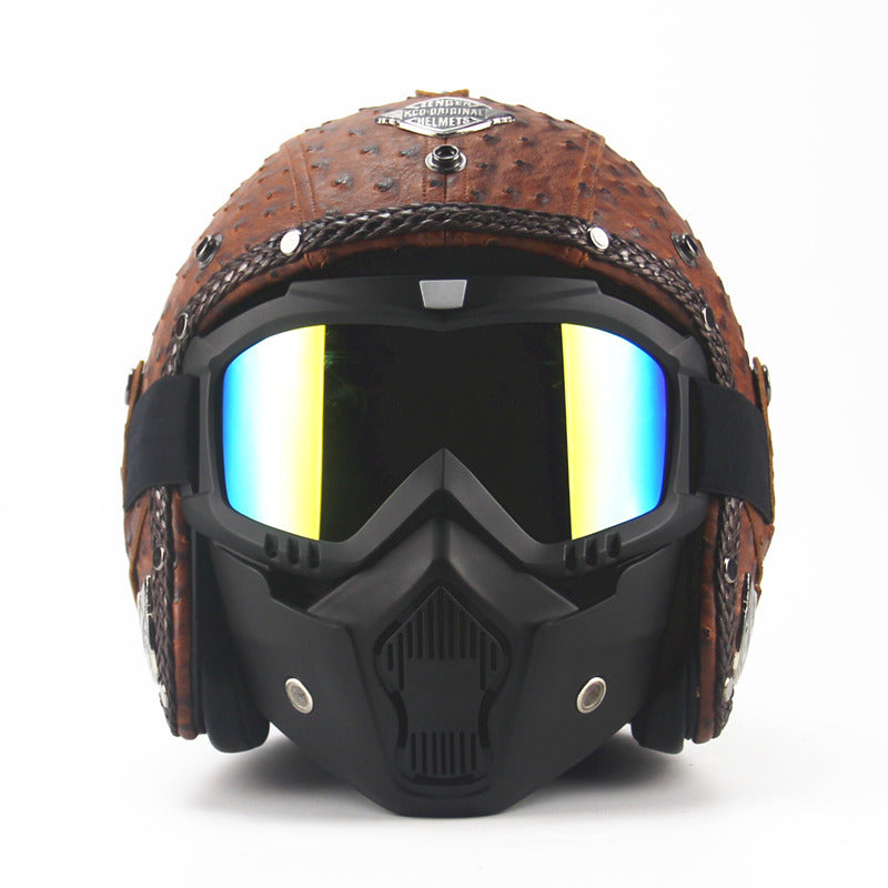 Vintage Handmade Motorcycle Helmet