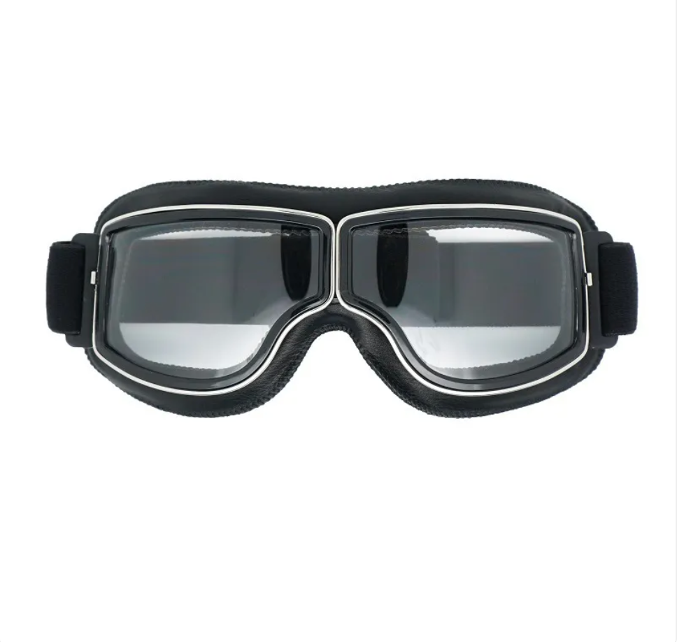 Vintage Aviator Goggles – Black Leather Edition