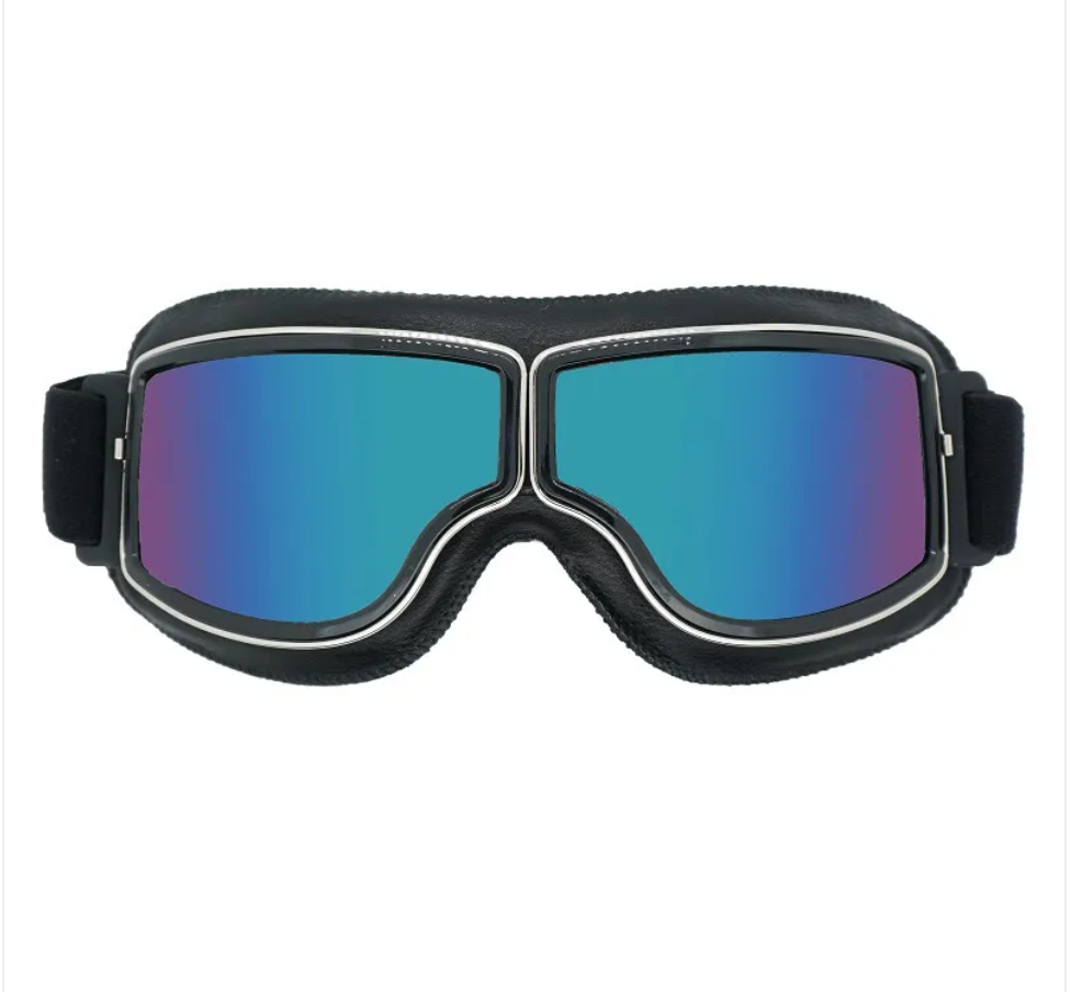 Vintage Aviator Goggles – Black Leather Edition