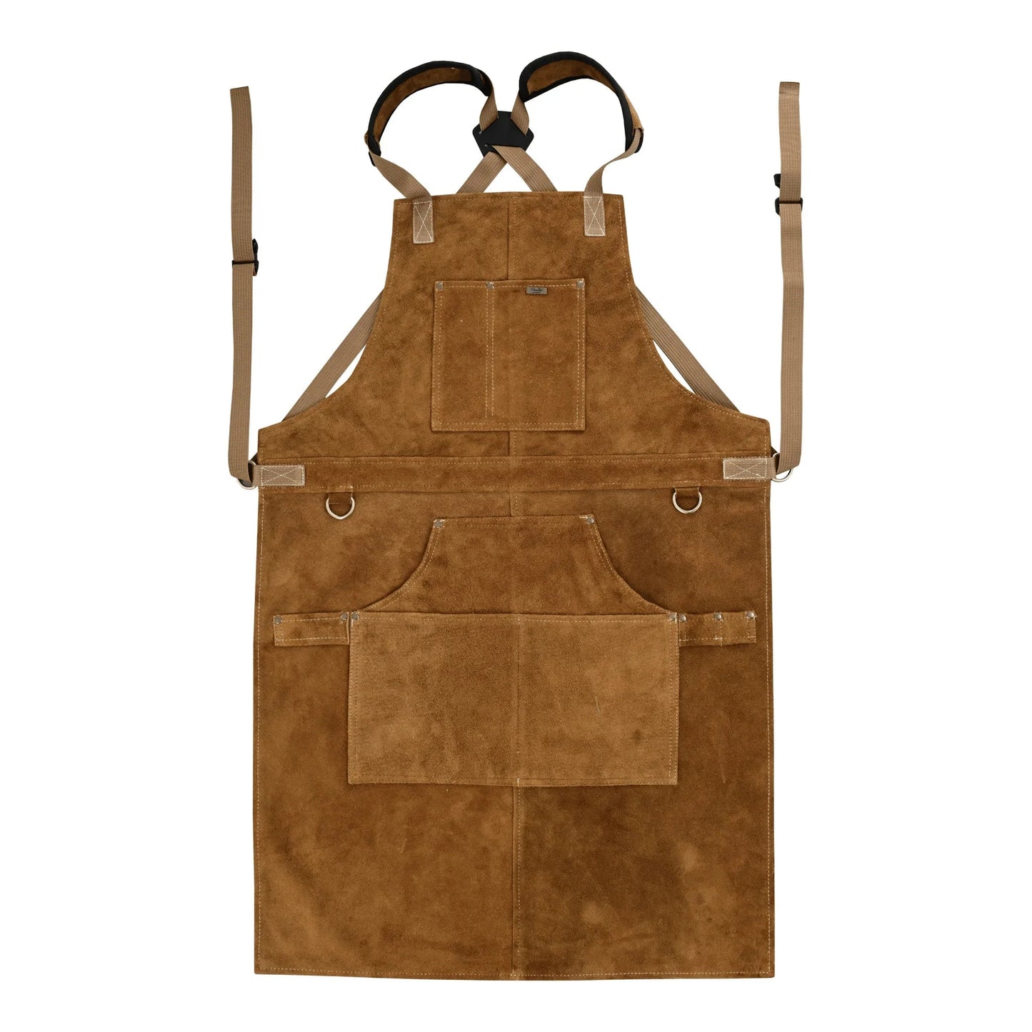 Cowhide Leather Tool Apron – Heavy-Duty, Heat-Resistant, 6 Pockets