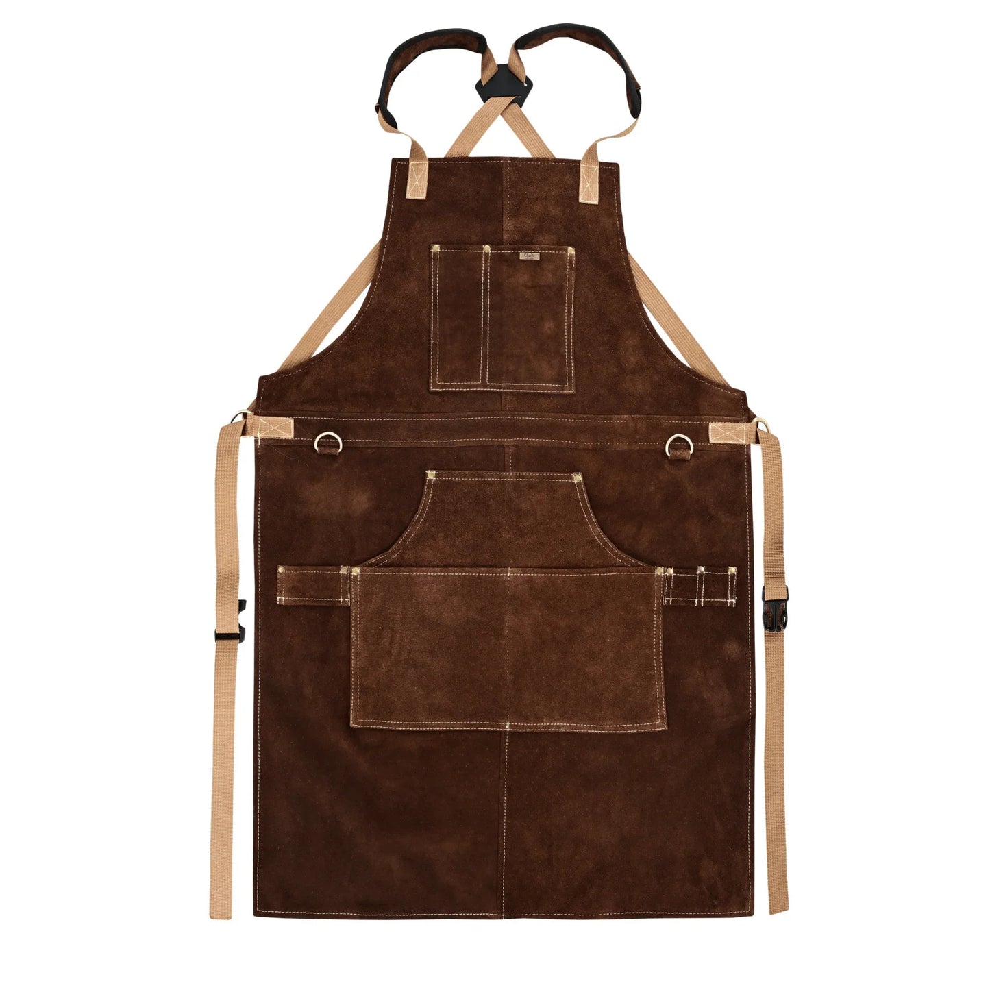 Cowhide Leather Tool Apron – Heavy-Duty, Heat-Resistant, 6 Pockets