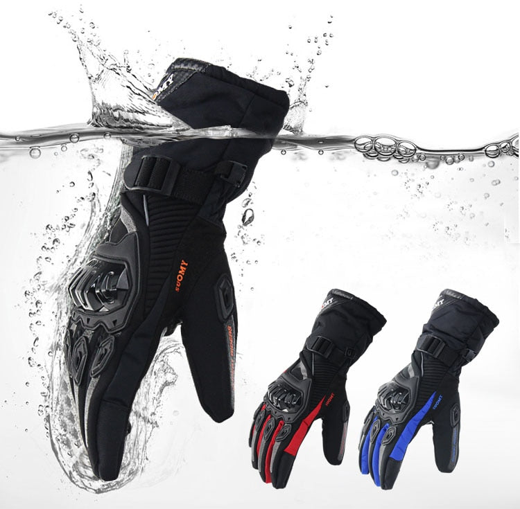Winter Waterproof Warm Motorcycle Riding Gloves for Men