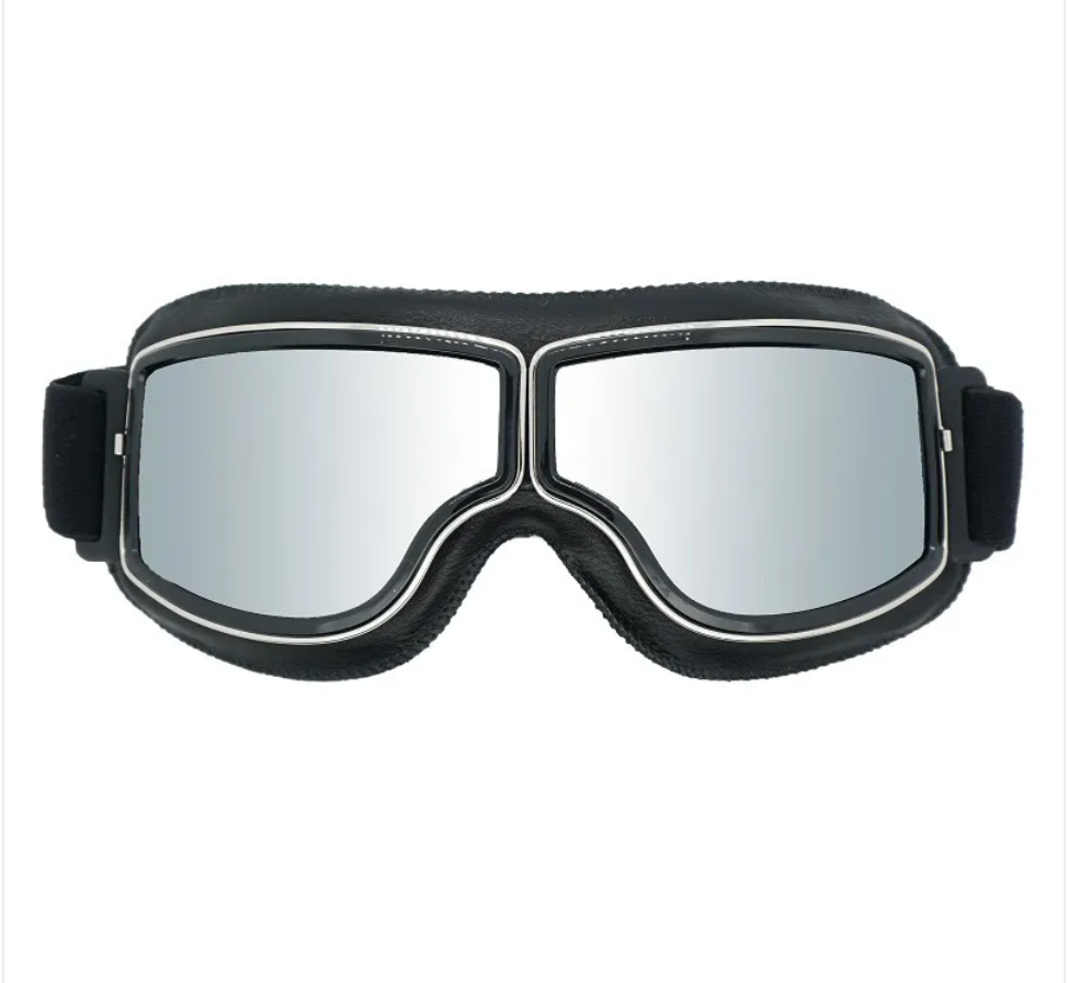 Vintage Aviator Goggles – Black Leather Edition