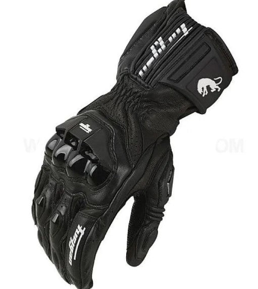"Pro-Rider Carbon Series – Full Protection Leather Gloves"
