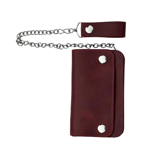 Gallanto Men’s Leather Biker Wallet – Chain Wallet – Bifold Design – Available in 6" and 7" Sizes