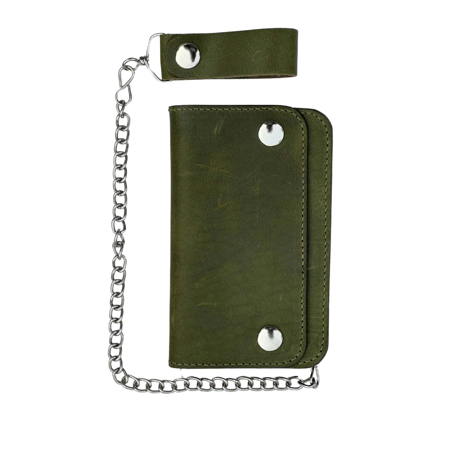 Gallanto Men’s Leather Biker Wallet – Chain Wallet – Bifold Design – Available in 6" and 7" Sizes